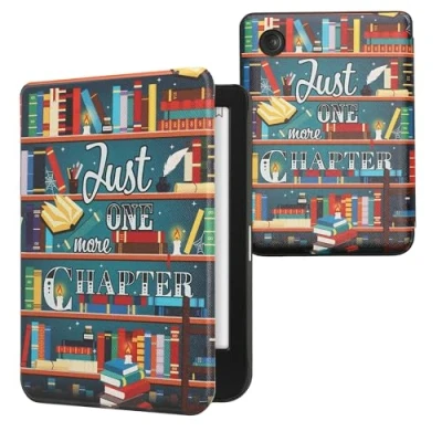 Image de kwmobile Étui Compatible avec Kobo Clara BW/Colour Coque à Rabat magnétique Tablette eReader Similicuir Multicolore
