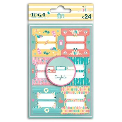 Image de Toga Autocollant Onglets, Autre, Multicolore, 10 x 17.5 0.1 cm STR104