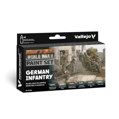 Image de Vallejo Ensemble de Couleurs, Infanterie Allemande, WWII Kit modélisme, VAL70206, coloré, 17 ML (Lot 6)