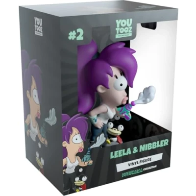 Image de Youtooz Futurama Leela &amp; Nibbler Figurine en vinyle de 11,4 cm, Collection Grignoteuse par