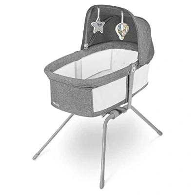 Image de lionelo Malin Evo lit bébé 3 en 1 avec Fonction de Berceau, Parapluie Matelas, 0 à 9kg, auvent, moustiquaire, Pliable, réglage l&#039;inclinaison, Sac Voyage, Pliant léger