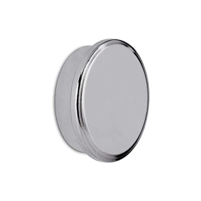 Image de MAUL aimant néodyme, rond puissant à usage multiple, au design moderne et élégant, Ø 25 x 9 mm, charge jusqu&#039;à 13 kg, argent