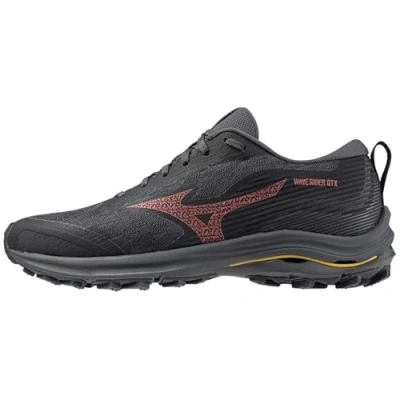 Image de Mizuno WAVE RIDER GTX Chaussures De Running Noir/Nasturtium/Carrot Curl Homme Taille 45