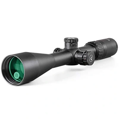 Image de Lunette de visée Valiant 6 24x50 Lynx MIL Dot avec Montage pour Rail 11 mm, parallaxe latérale, éclairage Rouge, Carabine à air comprimé et Fusil Chasse