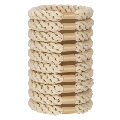 Image de JessLab Ensemble de 10 élastiques pour Cheveux, Doux et sans Dommage Femmes Attaches Queue Cheval Extensibles Accessoire Filles Dames, Beige