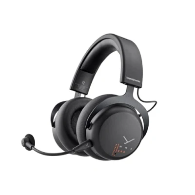 Image de beyerdynamic MMX 200 casque de jeu sans fil (noir) avec microphone, dongle USB, convient pour PC, Xbox, Playstation et Nintendo Switch