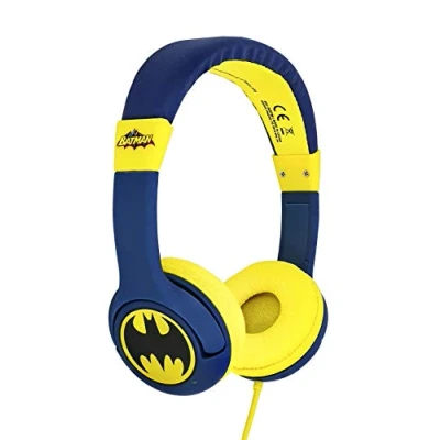 Image de OTL Technlogies Batman Bat Signal Junior Casque d&#039;écoute, Filaire, pour Enfants (Produit sous Licence Officielle)