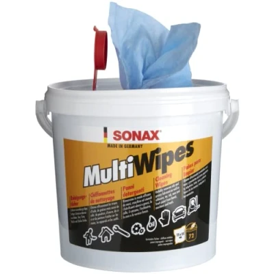 Image de SONAX MultiWipes (72 pièces) chiffonettes de nettoyage élimine efficacement les traces d&#039;huile, graisse et autres Réf: 04680000