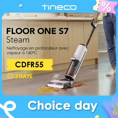 Image de Tineco Floor One S7 Steam Nettoyeur de Sols sans Fil, Balai Vapeur pour Saletés Collantes sur Durs avec Écran, Auto Nettoyage, Nettoyage des Bords, Autopropulsion, Parfait Enfants/Animaux