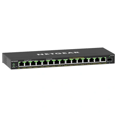 Image de NETGEAR GS316EP 100PES commutateur réseau Géré Gigabit Ethernet (10/100/1000) Connexion Ethernet, supportant l&#039;alimentation via ce port (PoE) Noir Neuf