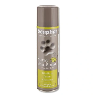 Image de BEAPHAR Spray démêlant pour chien et chat À l’huile d’amande douce Démêle facilite le brossage Redonne souplesse au poil Sans rinçage Pratique facile à appliquer 250 ml