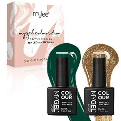Image de MyGel by MYLEE Christmas Tree Duo Vernis à Ongles Gel Set 2x10ml UV/LED Nail Art Manucure Pédicure pour Usage Professionnel et Domestique Longue durée facile utiliser