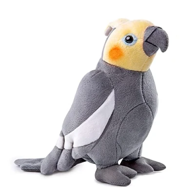 Image de lilizzhoumax Jouets en Peluche Perroquet 20cm/8, Simulation Jouet Poupée Réaliste Animaux Sauvages Perroquet, Cadeau pour Les Amis et Enfants
