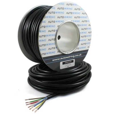 Image de AUTOWIRING Câble automobile 7 conducteurs 12 V 24 pour remorque caravane (16,5 A nominale 1 mm²) 5/10/30/50/100 m (bobine de 5 mètres)