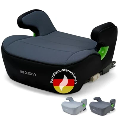 Image de Osann Junior Isofix Rehausseur de siège auto pour enfant avec 126 150 cm (environ 15 36 kg), coque d&#039;assise i Size, noir