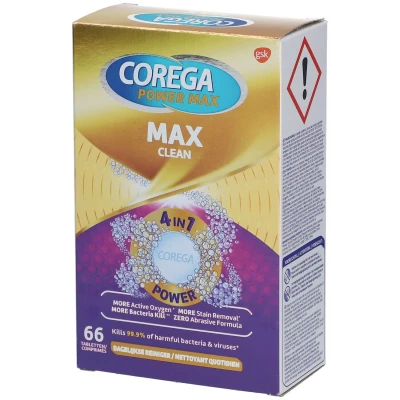 Image de Corega Power Max Clean 66 comprimés