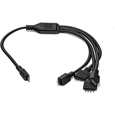 Image de EK Water Blocks Câble répartiteur RGB à 4 broches Noir Way Splitter