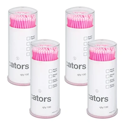 Image de G2PLUS 400PCS Micro Brosses,Microbrosses Cils Brosse Cils,Applicateurs Brosses,pour Extension de Coloration des Cils,Maquillage