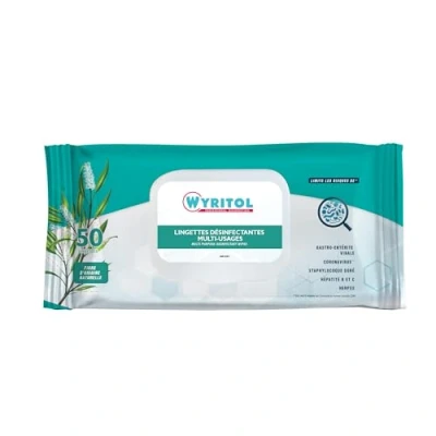 Image de WYRITOL LINGETTES DESINFECTANTES Multi Usages A L&#039;EXTRAIT D&#039;ESSENCE DE NIAOULI