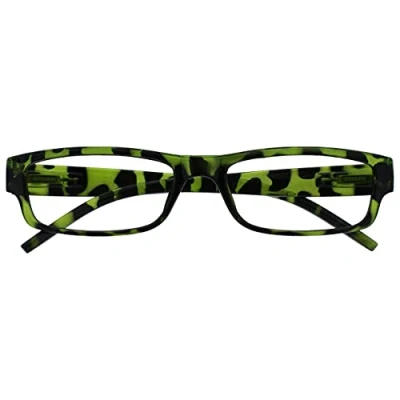 Image de OPULIZE Ace Reading Glasses, Vert Écaille, +1,00 Grossissement Unisex