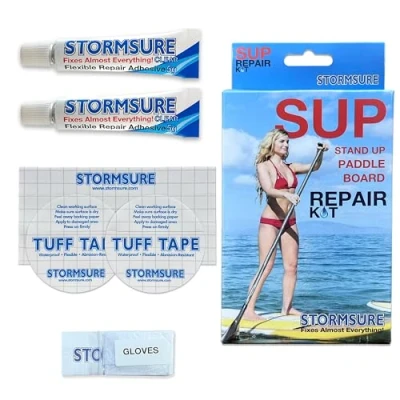 Image de Stormsure SUP Kit de réparation pour Stand Up Paddleboard Réparez les déchirures et trous : Prolongez la durée vie votre planche paddle