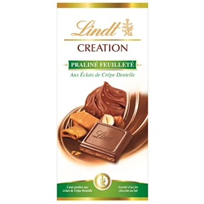 Image de Lindt Création Lait Praline Feuilleté 150 g Lot de 7