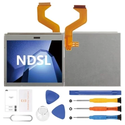 Image de pour NDSL LCD Écran Remplacement Panneau Verre avec Outils Réparation (Supérieur Écran, pas Tactile Écran)