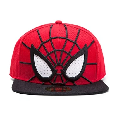 Image de Bioworld Difuzed Officiel Marvel Spider Man 3D Snapback Cap avec des Yeux de Maille Unique Taille Casquette Baseball, Rouge (Rouge 0), Fabricant:Taille Mixte