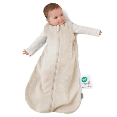 Image de LaLoona Gigoteuse Ete, Turbulette Tog 0 5 Sans Manche, Légère, 100% Coton Mousseline, OekoTex Beige (60 cm)