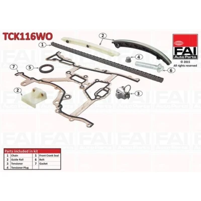 Image de FAI AutoParts TCK116WO Jeu de distribution à chaînes avec joints, sans roues dentées Simplex, Chaîne vélo OPEL: Corsa D 3/5 portes