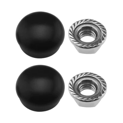 Image de EMSea Lot de 2 cache écrous bras d&#039;essuie glace avant 1J0955205A/133955435/955203005 compatibles avec VW Transporter T4 T5 T6