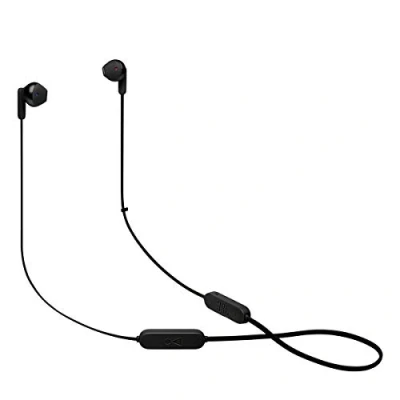 Image de JBL Tune 215 Écouteurs intra auriculaires sans fil Bluetooth avec micro 3 boutons et télécommande câble plat Noir Taille S
