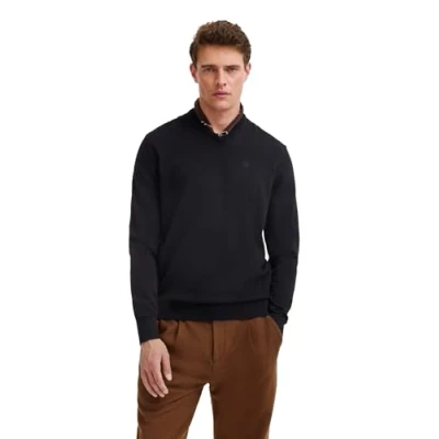 Image de bugatti 7300 95510 Pull à col en V, Noir 290, S Homme