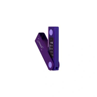 Image de Ledger Nano X (Violet améthyste) : sécurisez et gérez Vos cryptos NFT à Tout Moment avec Notre Wallet Physique Compatible Bluetooth®.
