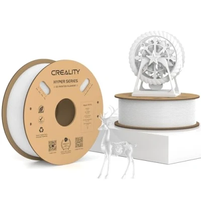 Image de Creality Filament Hyper PETG Blanc 1,75 mm 2 kg pour imprimante 3D Précision dimensionnelle +/ 0,03 Matériaux d&#039;impression la plupart des imprimantes