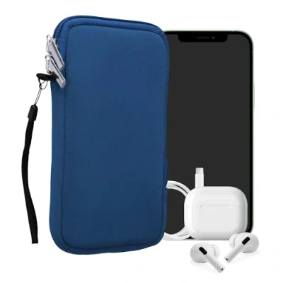 Image de kwmobile Housse Universelle Smartphone Pochette de Protection 17,2 x 8,4 cm pour téléphone Portable XL 6,7/6,8&quot; en néoprène Bleu