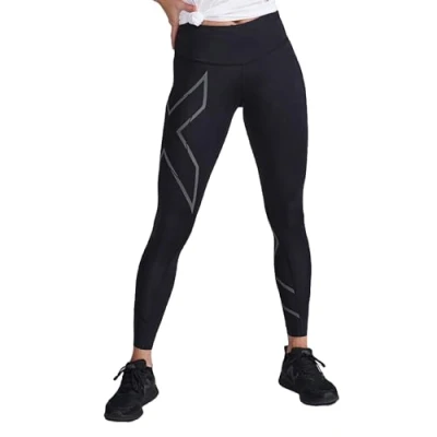 Image de 2XU LANG Light Speed Compression Collants, Femme, Taille: Large, Black/black reflective