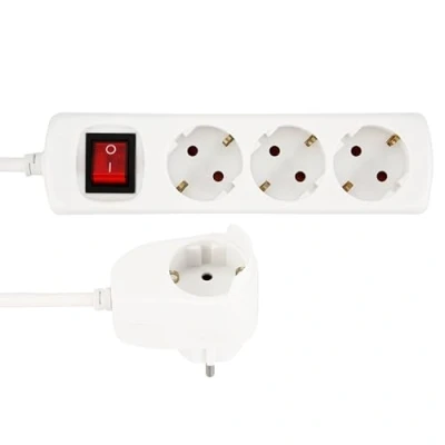 Image de REV 0012395114 WS Rallonge multiprise 3+1x 5m + Interrupteur, Blanc, 5 m