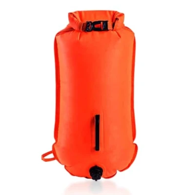 Image de SUNXBUK Bouée de Natation, Sac Étanche Sécurité avec Ceinture Ajustable,Bouée Nage en Eau Libre,Flotteur Gonflable pour Kayak/Triathlon/Snorkeling