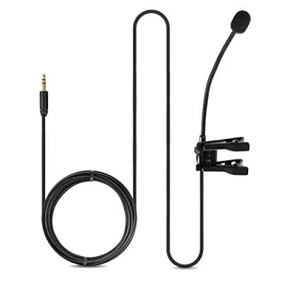 Image de Movo ACM400 Microphone omnidirectionnel à col de Cygne Flexible pour Casque Motovlogging Moto Vlog Action Cam Compatible avec GoPro Media Mod