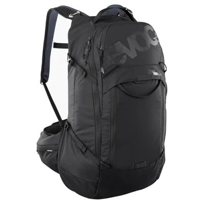 Image de EVOC TRAIL PRO BLACKLINE 26 Sac à dos de protection (sac léger avec dorsale, compartiment pour poche d&#039;hydratation inclus, ajustement optimal, L/XL), Noir