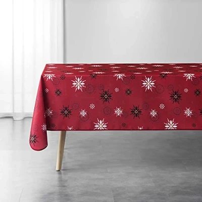 Image de douceur d&#039;intérieur, Nappe Rectangle (150 x 300 cm) Enchante Rouge, Polyester Imprimé