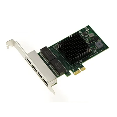 Image de KALEA INFORMATIQUE Carte contrôleur réseau PCIe x1 4 Ports RJ45 Quad LAN GIGABIT ethernet 10 100 1000Mb 1G BroadCom BCM5719 Low et High Profile