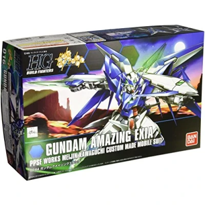 Image de BANDAI # 16 Gundam Amazing Exia Build Fighters, HGBF Kits de modèles, BAN192077, Bleu/Blanc, S