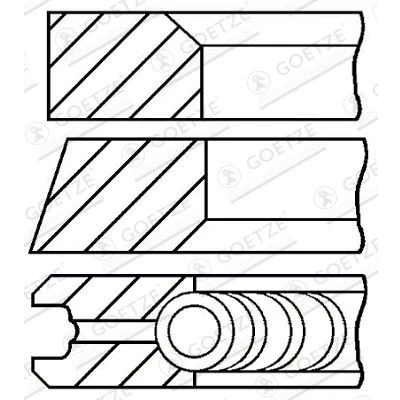 Image de GOETZE ENGINE 08 422307 00 Jeu De Segments Pistons 80,5 0,5 RENAULT: MEGANE 2, SCENIC 3