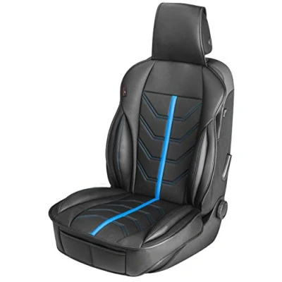 Image de Walser Housse de siège Voiture, Universel et Coussin Protection Noir Bleu Kimi, Compatible avec 95% automóviles (Voiture/Berline/SUV/Camionnette/Fourgon)