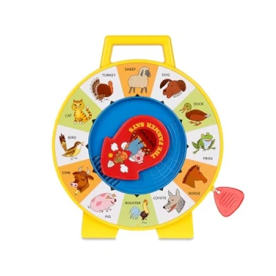 Image de jouet See &#039;n Say Farmer Says, Fisher Price Classics, Basic Fun, 2070, éducatif et interactif pour bébé, rétro classique enfants, les garçons filles à partir de 18 mois