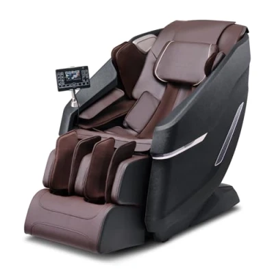 Image de VEVOR Fauteuil de Massage avec Piste SL Flexible, Masseur Shiatsu 3D Complet du Corps, Zéro Gravité, 10 à 18 Modes Automatiques, Chauffage, Haut Parleur Bluetooth, Coussin d’Air, et Écran Tactile