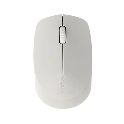 Image de Rapoo souris optique sans fil Multi Mode Silencieuse &quot;M100&quot; (bluetooth, d&#039;ordinateur, design, avec boutons et molette de défilement) Gris clair