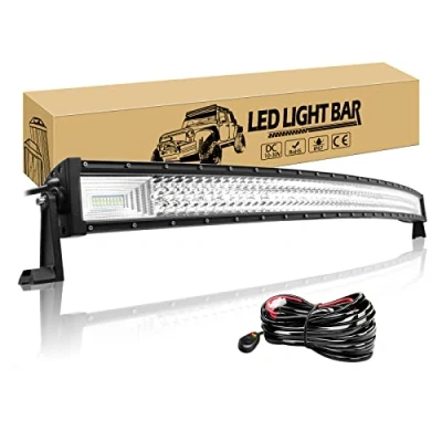 Image de Willpower 132cm 675W Barre Lumineuse Led de Travail Incurvé 7D Combo Faisceau Spot D&#039;inondation DC 12V 24V 4x4 Voiture Camion Tracteur Offroad Véhicules ATV Utvs